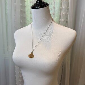 Glass Fan Pendant Necklace